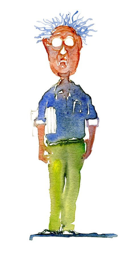 professor watercolor