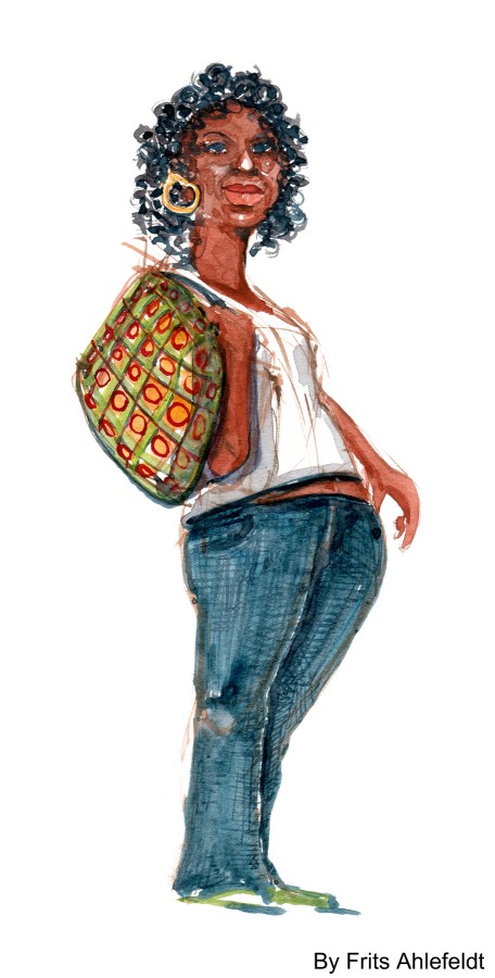 One of my Watercolor people. By Frits Ahlefeldt, HikingArtist