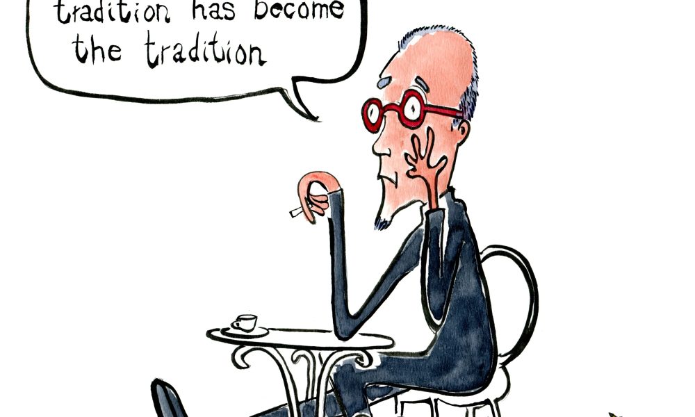 drawing of a man thinking