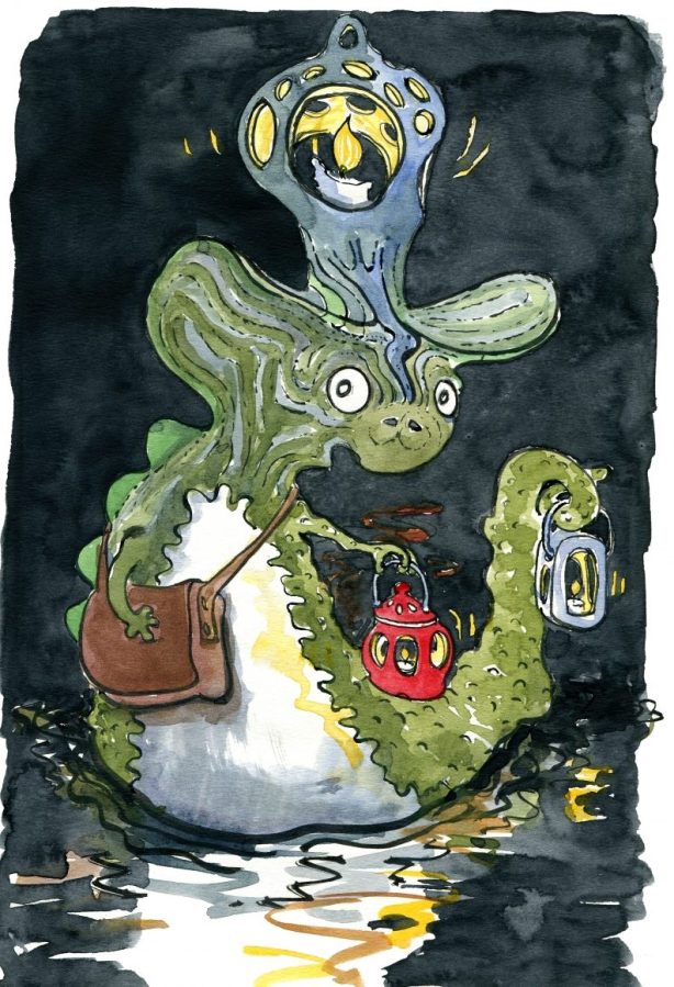 water Creature with an lantern