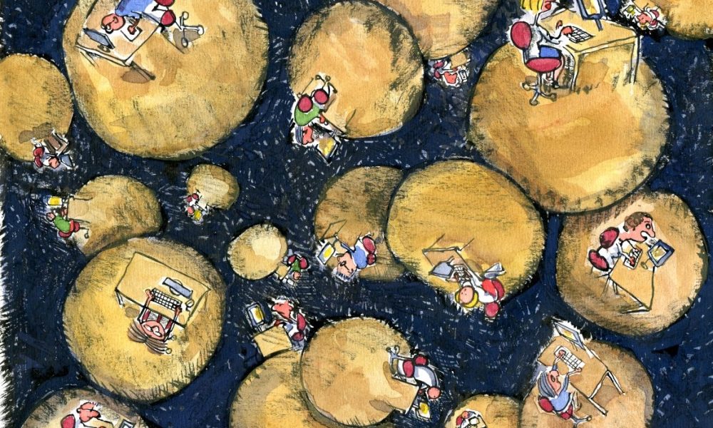 illustration of an open office space