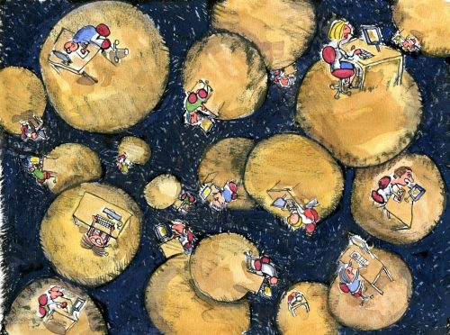 illustration of an open office space