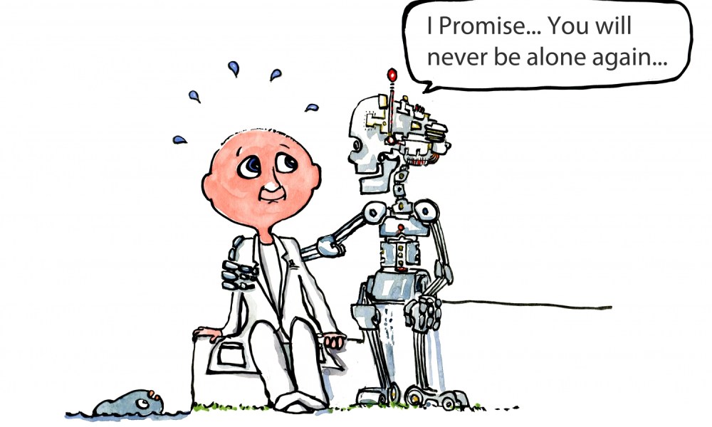 Robot promise, man will never be alone again