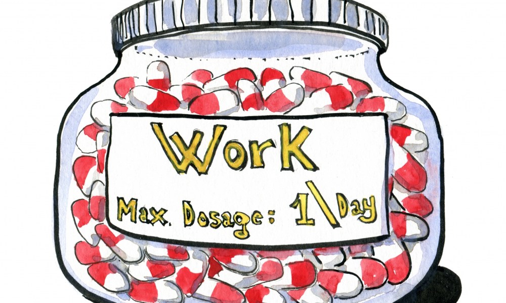 Drawing of a jar with work pills