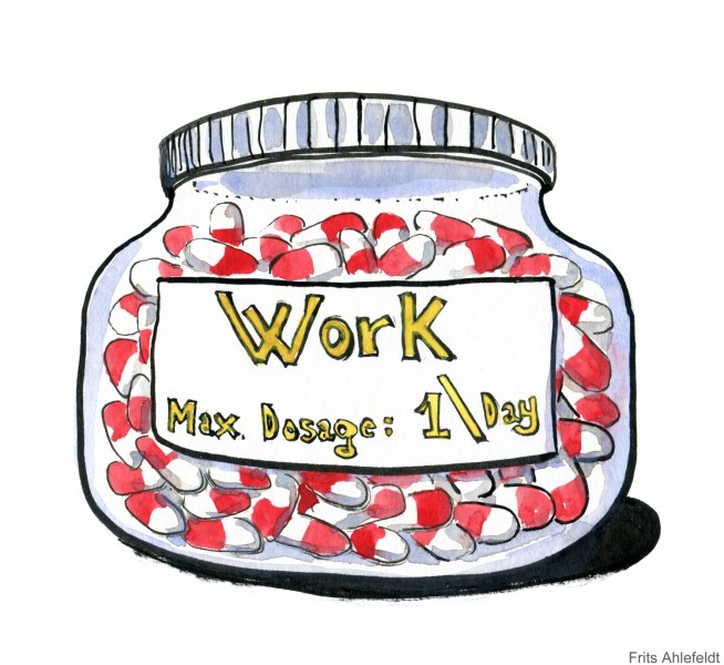 Drawing of a jar with work pills