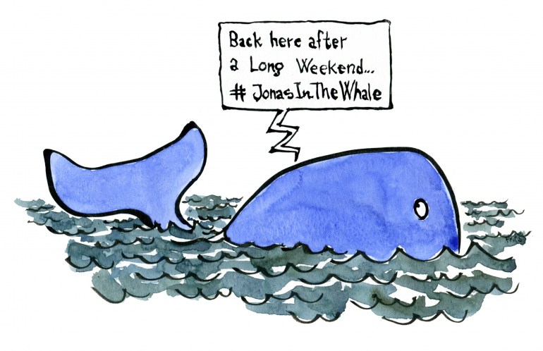 Jonas in the whale's belly twitter on Monday