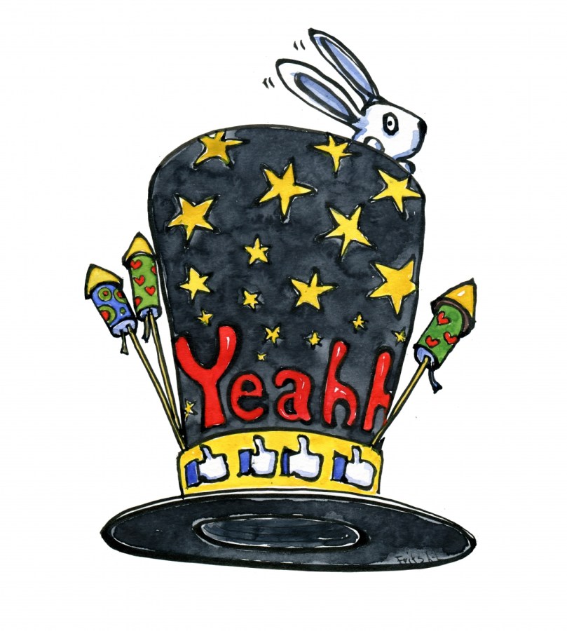 passion thinking yeahh hat with stars and rabit