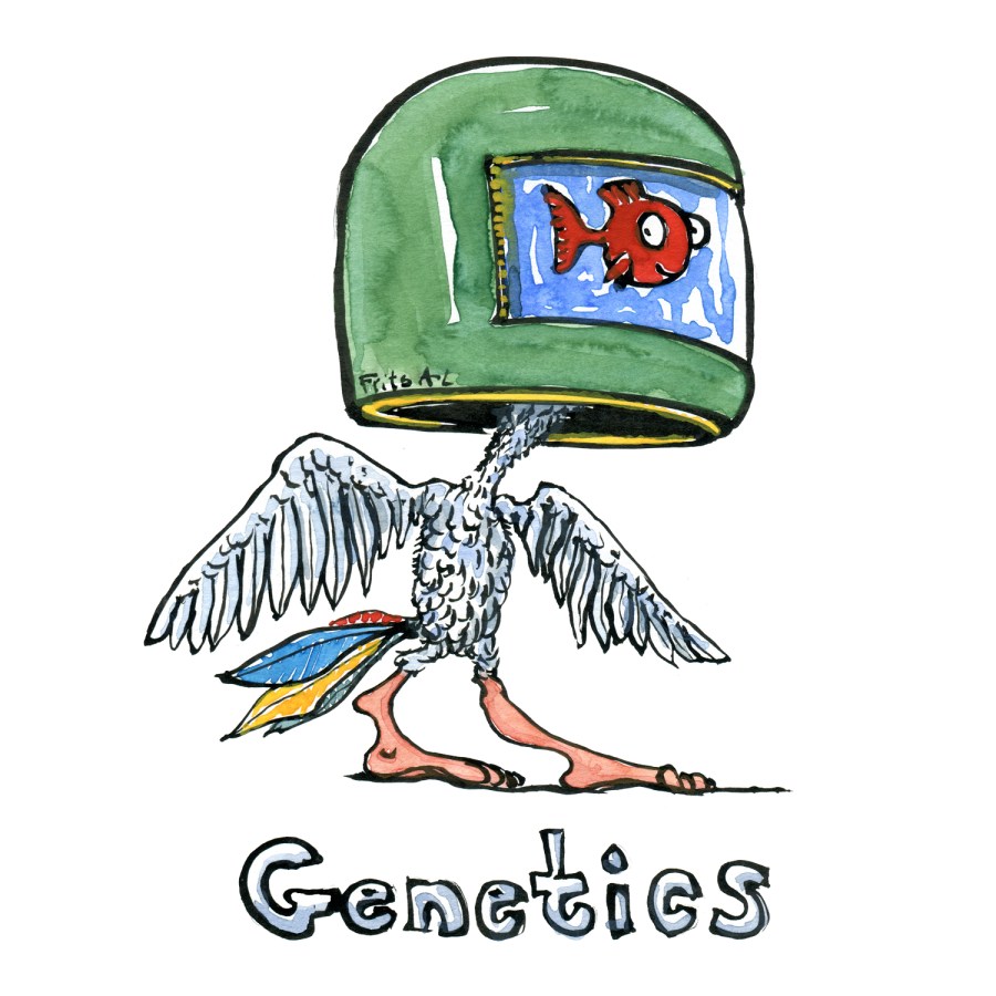 Genetics Illustration of global drivers of change, by Frits Ahlefeldt