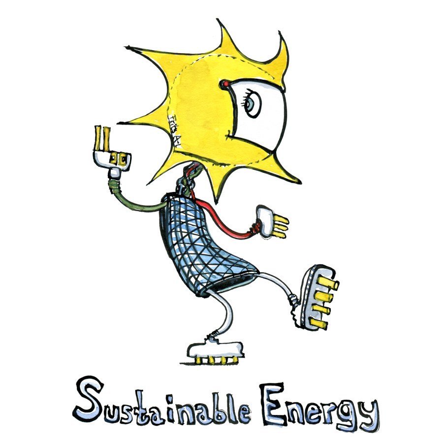 renewable energy Illustration of global drivers of change, by Frits Ahlefeldt