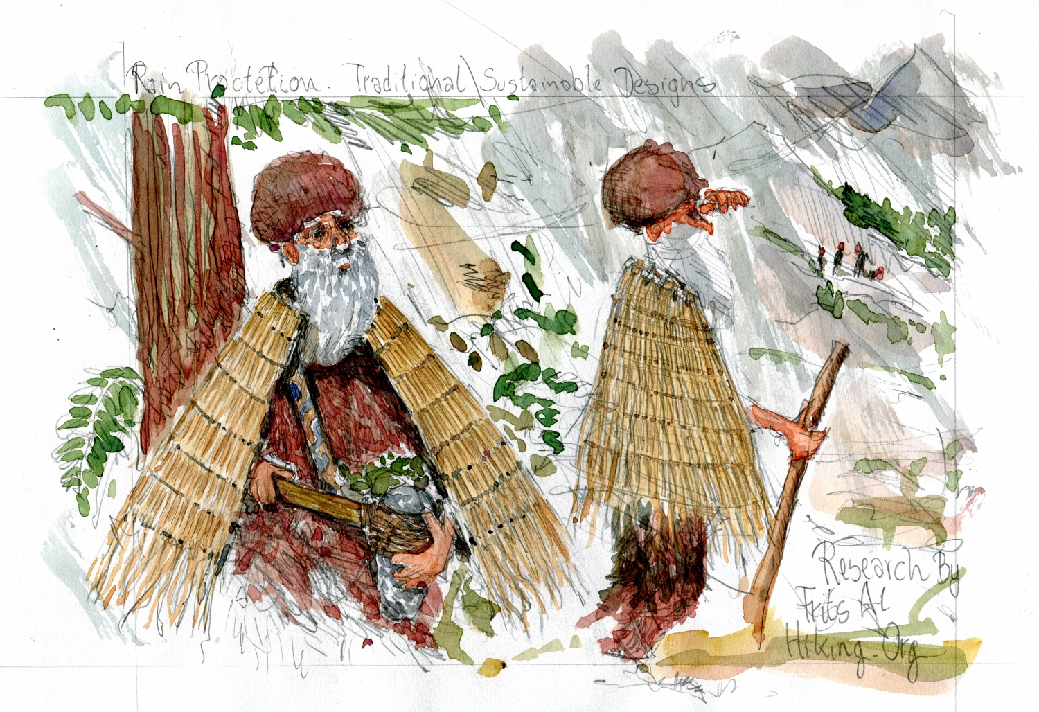 Rain protection Research sketch by Frits Ahlefeldt