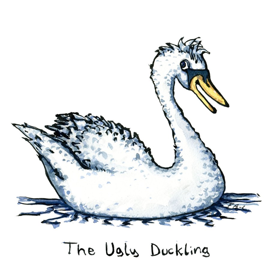 Illustration of the Ugly Duckling, by Frits Ahlefeldt