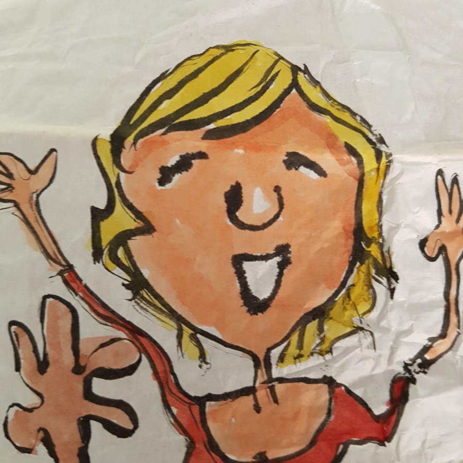 Detail - Happy people all around painting by Frits Ahlefeldt. On Rice paper Lamp