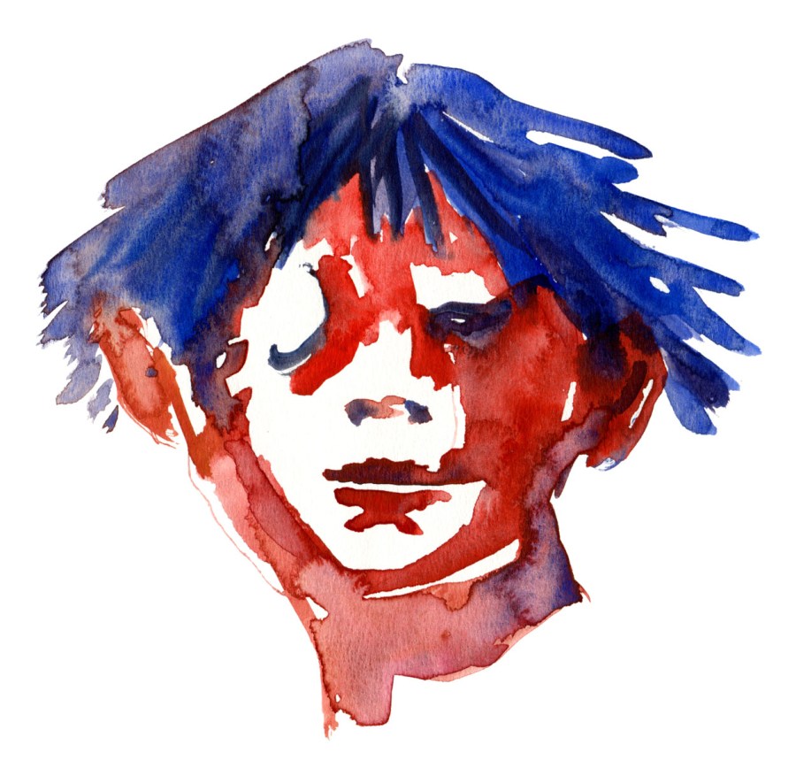 Head study Watercolor people portrait by Frits Ahlefeldt